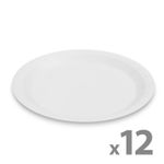 Casa si Gradina - Decoratiuni - Decoratiuni petrecere - Vesela pentru petrecere - Set placa de hartie - alb - 23 cm - 12 bucati / pachet - Infinity.ro