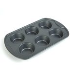 Casa si Gradina - Bucatarie si vesela - Vase pentru gatit - Tavi copt - Tava briose Baker's Secret 6 forme 31.3 x 18.6 x 3.6 cm, tava muffin antiaderenta pentru cuptor - Infinity.ro