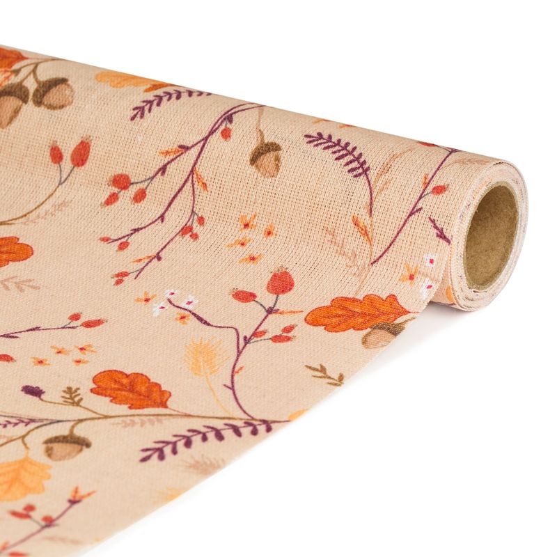 Casa si Gradina - Textile si covoare - Textile bucatarie - Fete de masa - Traversa masa decorativa 180x28 cm crem, model frunze - Infinity.ro