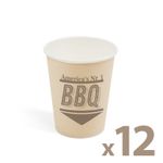 Casa si Gradina - Decoratiuni - Decoratiuni petrecere - Vesela pentru petrecere - Pahare carton BBQ 250 ml, set 12 buc, pahare de unica folosinta - Infinity.ro