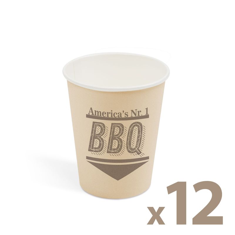 Casa si Gradina - Decoratiuni - Decoratiuni petrecere - Vesela pentru petrecere - Pahare carton BBQ 250 ml, set 12 buc, pahare de unica folosinta - Infinity.ro