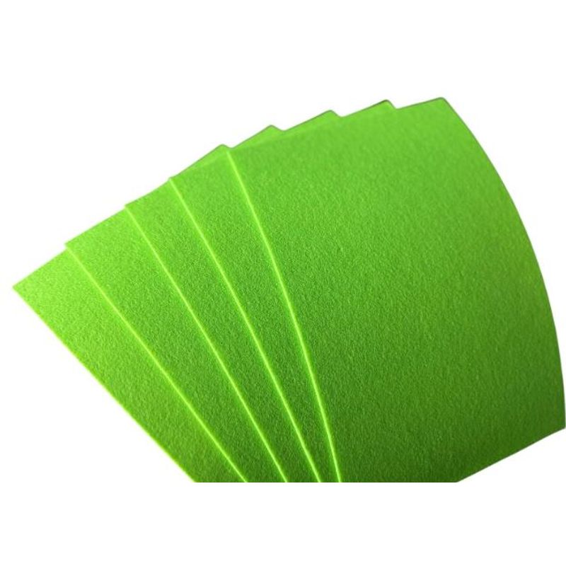 Casa si Gradina - Decoratiuni - DIY - Articole mercerie - Fetru rigid 2mm, set 5 coli A4/20*30cm, verde deschis - Infinity.ro