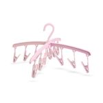 Market - Spalare si intretinere rufe - Uscatoare de rufe si accesorii - Lenjerie de uscat, roz, 12 clame, pliabil, interior si exterior, plastic - Infinity.ro
