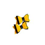 Fashion, accesorii si bijuterii - Copii - Accesorii copii - Accesorii pentru par copii - Fundite de par din fetru rigid pentru fetite FELTLAND, set 2 buc, 8*4.5cm, galben inchis/negru - Infinity.ro