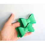 Fashion, accesorii si bijuterii - Copii - Accesorii copii - Accesorii pentru par copii - Fundite de par din fetru rigid pentru fetite FELTLAND, set 2 buc, 8*4.5cm, verde - Infinity.ro