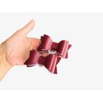 Fashion, accesorii si bijuterii - Copii - Accesorii copii - Accesorii pentru par copii - Fundite pentru fetite FELTLAND din piele artificiala, set 2 buc, 8*4.5cm, visiniu - Infinity.ro