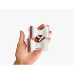 Fashion, accesorii si bijuterii - Copii - Accesorii copii - Accesorii pentru par copii - Fundite pentru fetite FELTLAND din piele artificiala, set 2 buc, 8*4.5cm, alb/roz/alb - Infinity.ro
