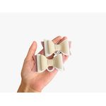Fashion, accesorii si bijuterii - Copii - Accesorii copii - Accesorii pentru par copii - Fundite pentru fetite FELTLAND din piele artificiala, set 2 buc, 8*4.5cm, roz/alb/bej - Infinity.ro