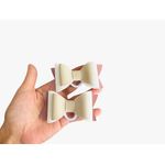 Fashion, accesorii si bijuterii - Copii - Accesorii copii - Accesorii pentru par copii - Fundite pentru fetite FELTLAND din piele artificiala, set 2 buc, 8*4.5cm, roz/alb/bej - Infinity.ro