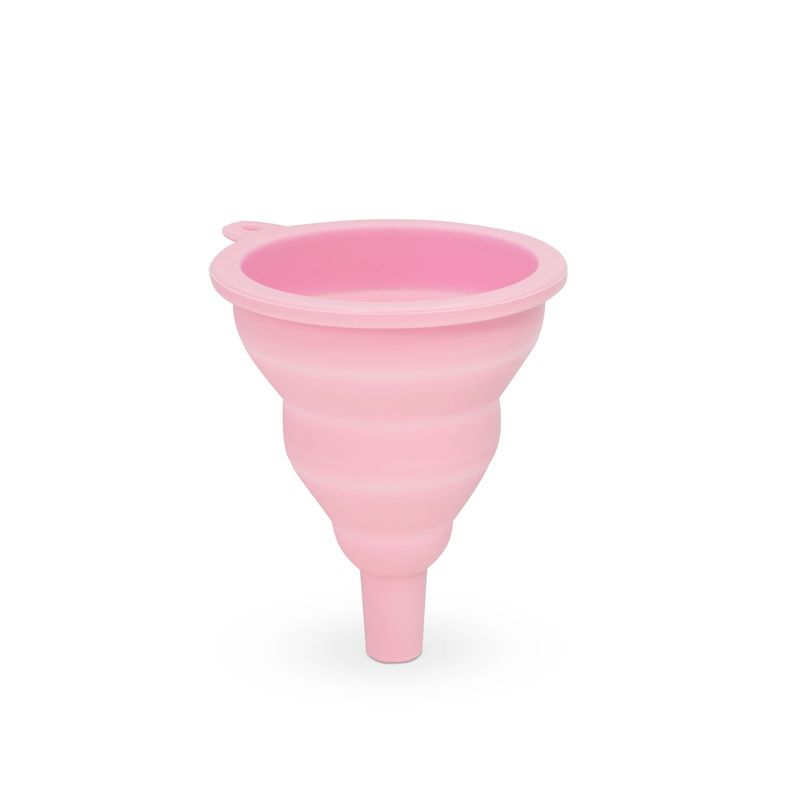 Casa si Gradina - Bucatarie si vesela - Ustensile bucatarie - Site bucatarie, strecuratori si accesorii - Palnie pliabila din silicon pentru bucatarie, 10 x 8 cm, roz - Infinity.ro