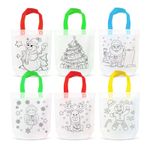 Jucarii, Copii si Bebe - Jucarii si jocuri - Jucarii & jocuri educative - Seturi de artizanat - Geanta de colorat Craciun cu 4 carioci, 22 x 21 cm, PET,  6 modele - Infinity.ro