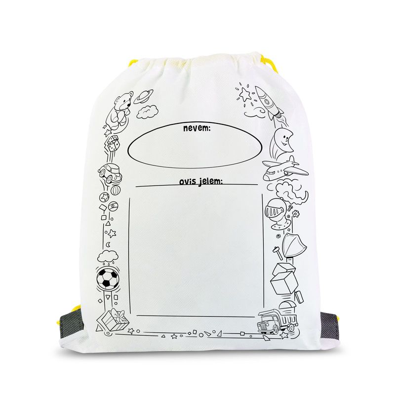 Jucarii, Copii si Bebe - Jucarii si jocuri - Jucarii & jocuri educative - Seturi de artizanat - Rucsac sport copii de colorat 33x27 cm, personalizabil, material PET, multicolor - Infinity.ro