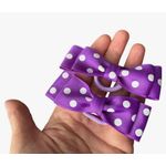 Fashion, accesorii si bijuterii - Copii - Accesorii copii - Accesorii pentru par copii - Fundite de par pentru fetite FELTLAND, set 2 buc, 7.5*2.5cm, rips buline - mov - Infinity.ro