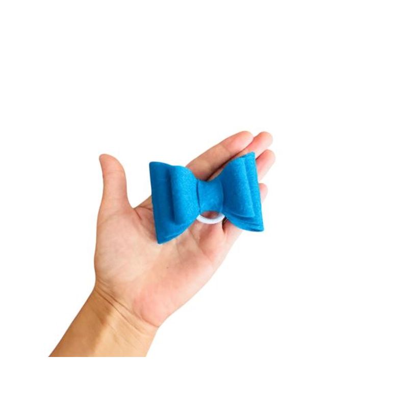 Fashion, accesorii si bijuterii - Copii - Accesorii copii - Accesorii pentru par copii - Fundita pentru fetite FELTLAND din fetru lana 100%, 7.5*5.5cm, albastru - Infinity.ro