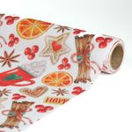 Casa si Gradina - Textile si covoare - Textile bucatarie - Fete de masa - Traversa masa decorativa, 180x28 cm, model portocala si condimente fundal alb - Infinity.ro