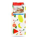 Market - Curatenie si intretinere casa - Produse bucatarie - Lavete si bureti - Uscator de vase microfibra, 38 x 51 cm, alb, model fructe tropicale, absorbant - Infinity.ro