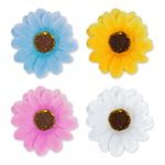 Casa si Gradina - Gradina si terasa - Decoratiuni exterior - Ornamente gradina - Decor gradina flori colorate, 7.5 cm, set 4 buc, decor exterior, plastic, multicolor - Infinity.ro