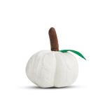Casa si Gradina - Decoratiuni - Decoratiuni de sezon - Decor dovleac Halloween alb textil,10x10x10 cm, frunze verzi - Infinity.ro