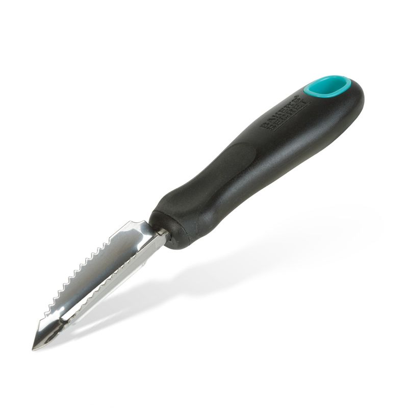 Casa si Gradina - Bucatarie si vesela - Ustensile bucatarie - Razatori si curatatoare - Curatator legume fructe Baker's Secret inox 18.7 cm, lama dreapta pentru decojire rapida si precisa - Infinity.ro