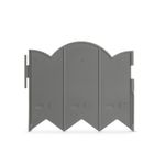 Casa si Gradina - Gradina si terasa - Garduri, panouri si accesorii - Gard gradina decorativ flori, 20x17.5 cm, separator gazon, plastic gri, set 12 buc, bordura flexibila - Infinity.ro