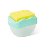 Casa si Gradina - Bucatarie si vesela - Organizare si depozitare bucatarie - Dispensere detergent - Dozator detergent cu pompa si burete, dozare controlata, suport burete, verde - Infinity.ro