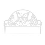 Casa si Gradina - Gradina si terasa - Garduri, panouri si accesorii - Gard gradina decorativ flori, 48x31 cm, separator gazon, plastic alb, bordura flexibila - Infinity.ro