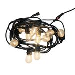 Casa si Gradina - Corpuri si surse de iluminat - Iluminat exterior - Instalatii luminoase exterior - Ghirlanda Luminoasa de Exterior cu 10 Becuri 1 W, 220 V, 10 m Interconectabil, Alb Cald - pentru Gradina - Infinity.ro
