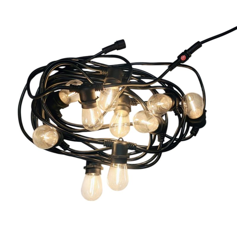 Casa si Gradina - Corpuri si surse de iluminat - Iluminat exterior - Instalatii luminoase exterior - Ghirlanda Luminoasa de Exterior cu 10 Becuri 1 W, 220 V, 10 m Interconectabil, Alb Cald - pentru Gradina - Infinity.ro