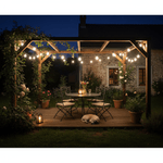 Casa si Gradina - Corpuri si surse de iluminat - Iluminat exterior - Instalatii luminoase exterior - Ghirlanda Luminoasa de Exterior cu 10 Becuri 1 W, 220 V, 10 m Interconectabil, Alb Cald - pentru Gradina - Infinity.ro