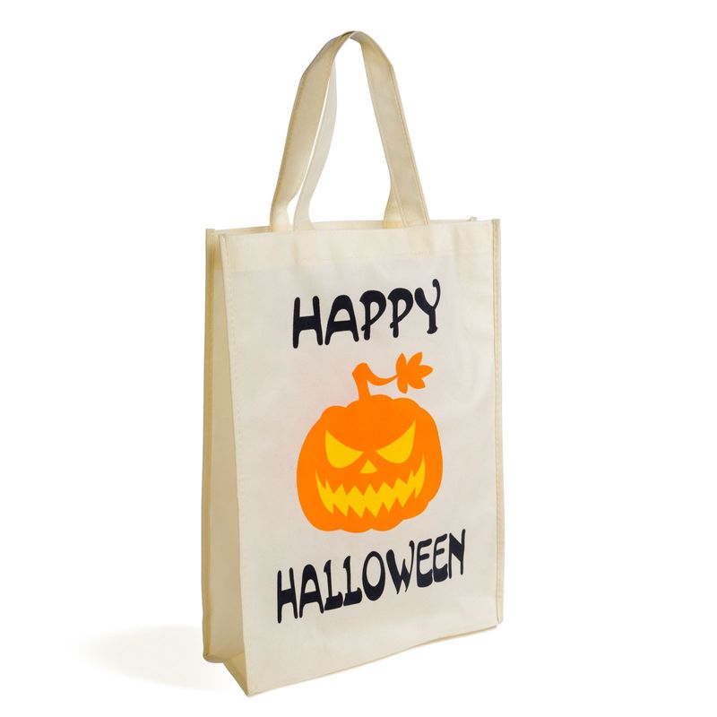 Market - Cadouri - Pungi cadou si accesorii - Geanta  Halloween 30x40 cm, model dovleac Happy Halloween - Infinity.ro