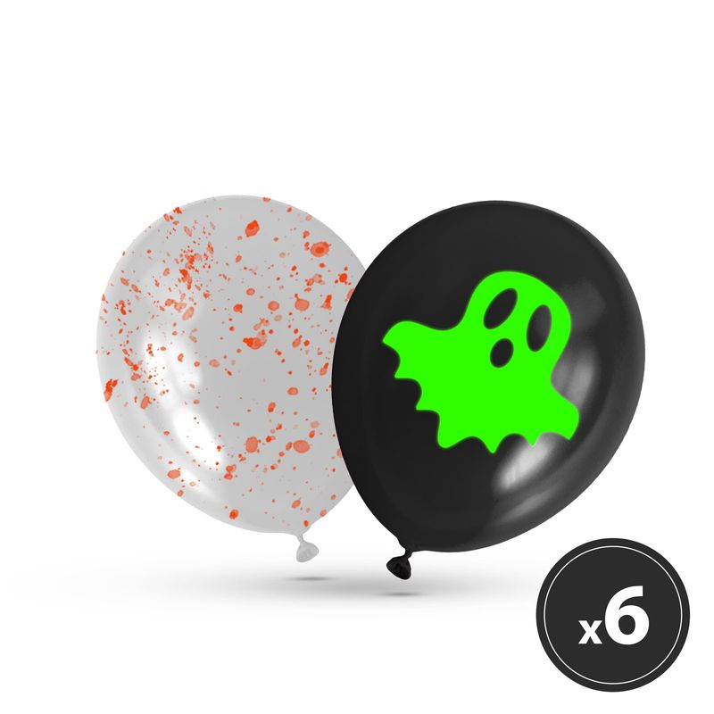 Casa si Gradina - Decoratiuni - Decoratiuni de sezon - Baloane Halloween fosforescente, set 6 bucati - Infinity.ro