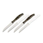 Casa si Gradina - Bucatarie si vesela - Vesela si tacamuri - Cutite si seturi de cutite - Kit cutite bucatarie, 4 buc, lame otel inoxidabil, 15 cm, negru alb, usor de curatat, fara BPA - Infinity.ro
