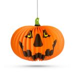 Casa si Gradina - Decoratiuni - Decoratiuni de sezon - Lampion Halloween dovleac 26 cm, decor suspendabil din hartie - Infinity.ro