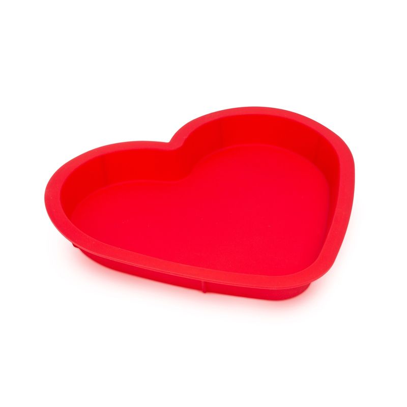 Casa si Gradina - Bucatarie si vesela - Ustensile bucatarie - Forme prajituri - Forma copt silicon inima 23 cm, pentru tort si prajituri, rezistenta la temperaturi, rosie - Infinity.ro