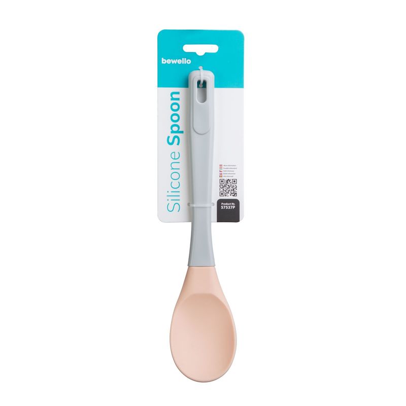 Casa si Gradina - Bucatarie si vesela - Ustensile bucatarie - Polonice, linguri si clesti de bucatarie - Lingura silicon  26 cm, rezistenta la caldura, pentru gatit si servire, flexibila - Infinity.ro