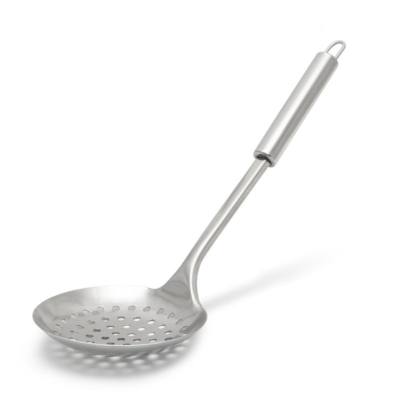 Casa si Gradina - Bucatarie si vesela - Ustensile bucatarie - Polonice, linguri si clesti de bucatarie - Lingura inox 34 cm, rezistenta la caldura, maner ergonomic cu agatatoare - Infinity.ro