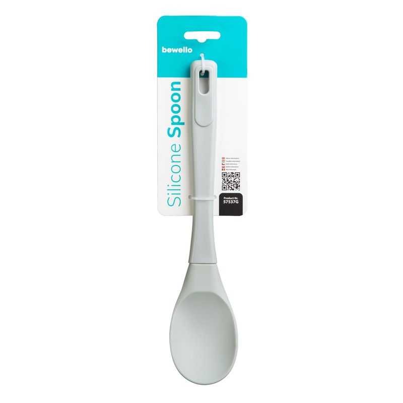 Casa si Gradina - Bucatarie si vesela - Ustensile bucatarie - Polonice, linguri si clesti de bucatarie - Lingura silicon 26 cm, rezistenta la caldura, pentru gatit si servire, antiaderenta - Infinity.ro