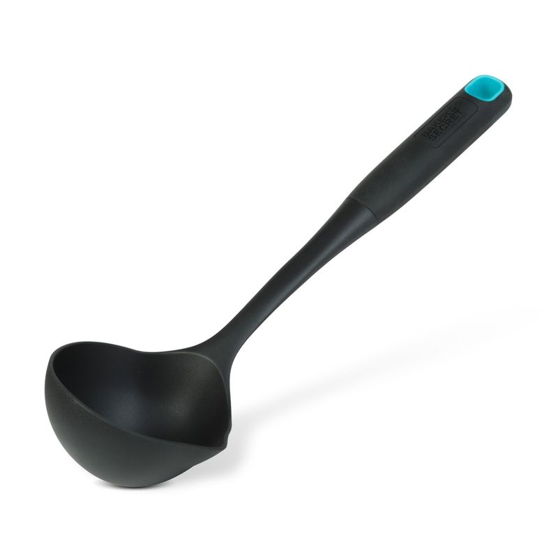 Casa si Gradina - Bucatarie si vesela - Ustensile bucatarie - Polonice, linguri si clesti de bucatarie - Polonic bucatarie Baker's Secret nylon negru 32 x 11 x 7.5 cm, rezistent la caldura pentru supa si sosuri - Infinity.ro