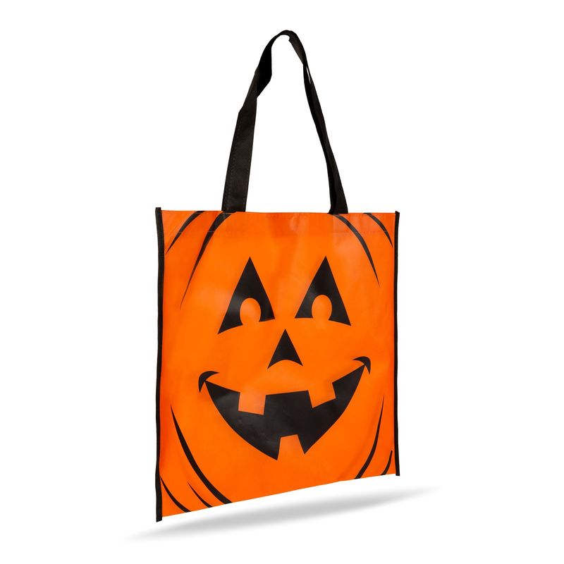 Market - Cadouri - Pungi cadou si accesorii - Punga Halloween, dovleac, 35x37 cm, portocaliu - Infinity.ro