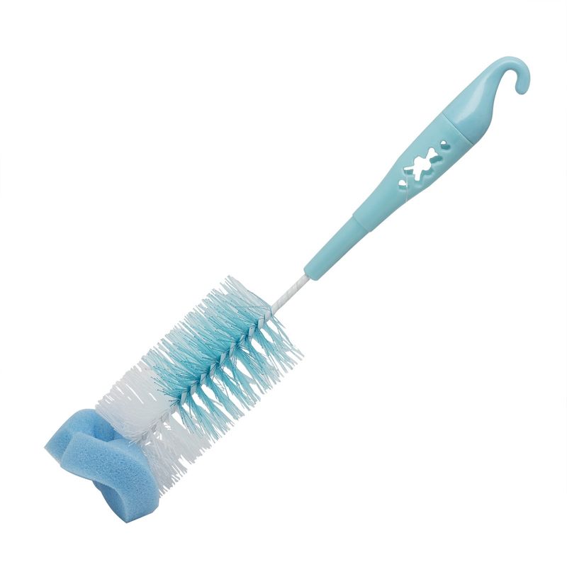 Market - Curatenie si intretinere casa - Produse bucatarie - Lavete si bureti - Perie curatat sticla si tevi, 29 cm, plastic albastru, ergonomic - Infinity.ro