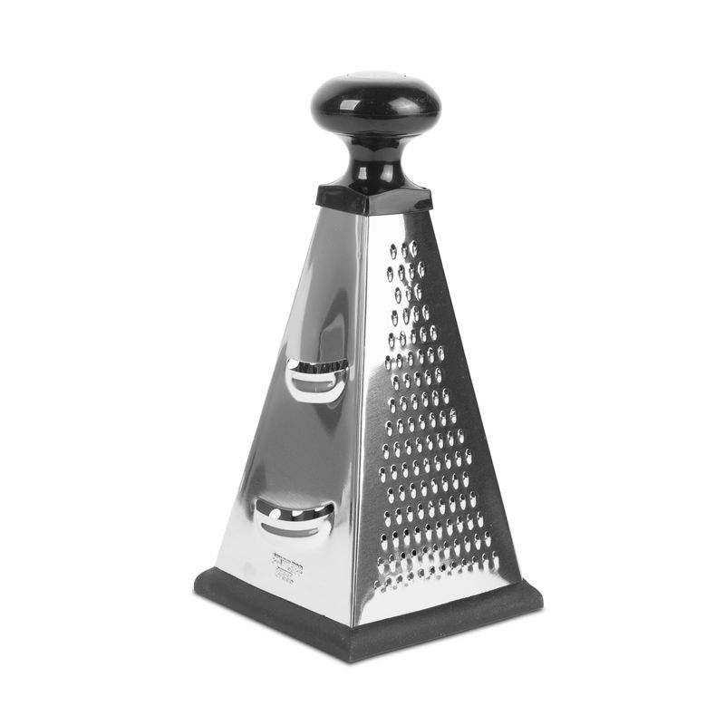 Casa si Gradina - Bucatarie si vesela - Ustensile bucatarie - Razatori si curatatoare - Razatoare 4 fete inox 23 cm, pentru legume si branza, baza antiderapanta, negru - Infinity.ro