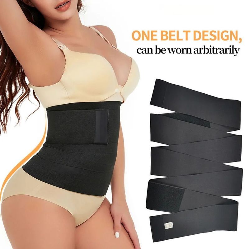 Fashion, accesorii si bijuterii - Femei - Lenjerie si pijamale femei - Lenjerie intima femei - Banda modelatoare corp, pentru femei, 280 x 10 cm, elastic, negru - Infinity.ro