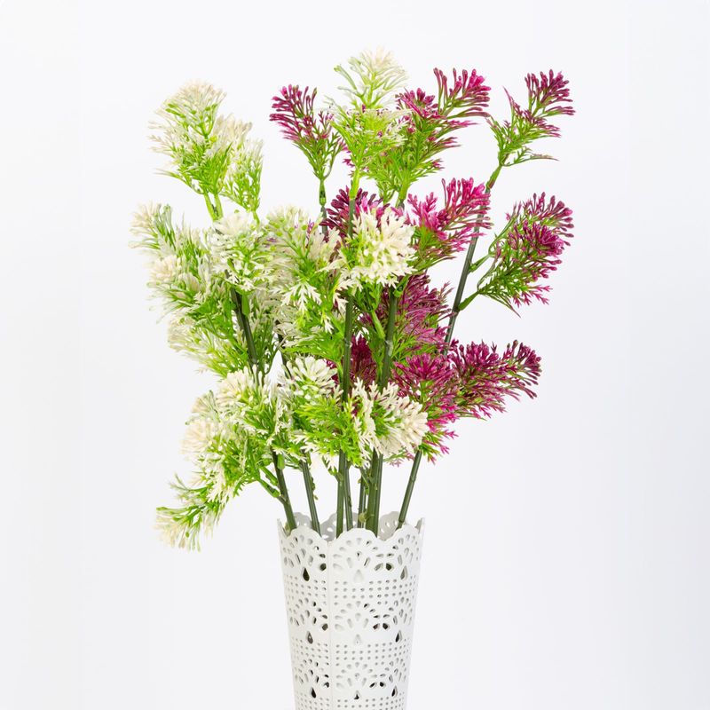 Casa si Gradina - Decoratiuni - Obiecte decorative - Plante artificiale - Planta artificiala decorativa 46 cm alba, pentru ghiveci sau aranjamente, decor casa birou - Infinity.ro