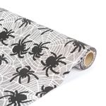 Casa si Gradina - Textile si covoare - Textile bucatarie - Fete de masa - Napron masa Halloween 180x28 cm, model paianjen alb/negru - Infinity.ro