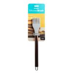Casa si Gradina - Bucatarie si vesela - Ustensile bucatarie - Pensule, spatule si teluri bucatarie - Perie silicon bucatarie 28 cm, maner inox, pentru uns si gatit, rezistenta la caldura, gri - Infinity.ro