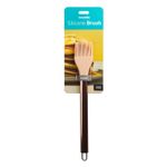 Casa si Gradina - Bucatarie si vesela - Ustensile bucatarie - Pensule, spatule si teluri bucatarie - Perie silicon bucatarie 28 cm, maner inox, pentru uns si gatit, rezistenta la caldura, crem - Infinity.ro
