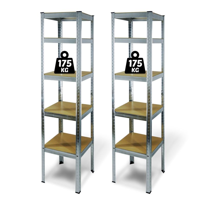 Casa si Gradina - Mobilier - Biblioteci si rafturi - Rafturi - Raft Metalic Depozitare cu 5 Polite, 180 x 40 x 40 cm, Capacitate 175 kg / Polita - Infinity.ro