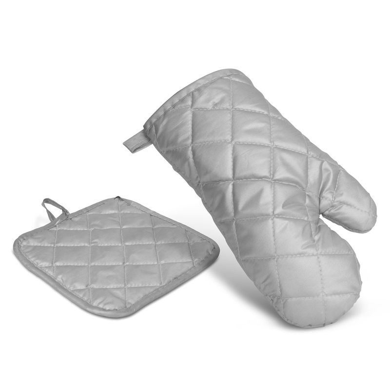 Casa si Gradina - Textile si covoare - Textile bucatarie - Manusi bucatarie - Manusa bucatarie termorezistenta 25 cm gri, protectie vase fierbinti, suport inclus - Infinity.ro
