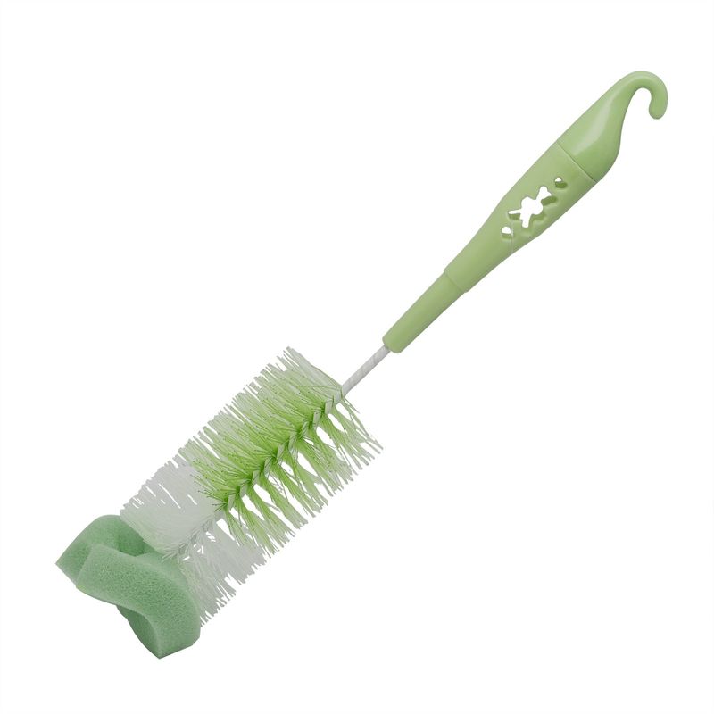 Market - Curatenie si intretinere casa - Produse bucatarie - Lavete si bureti - Perie curatat sticla si tevi, 29 cm, plastic verde, ergonomic - Infinity.ro
