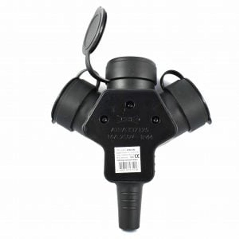 Casa si Gradina - Electrice - Accesorii electrice - Prelungitoare, triple, fise - Cupla Tripla Cauciuc cu Capac ATRA (Y) 7125 - Infinity.ro